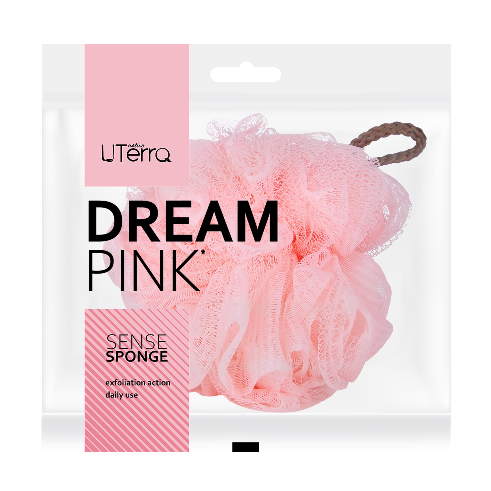 Губка лазнева UTerra Native бант Dream Pink